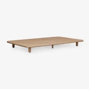 Rechthoekige Salontafel 160x95 Cm In Acacia Portet Lichte Acaciekleur - Sklum