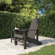 vidaXL Tuinstoel Adirondack HDPE antracietkleurig