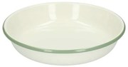 Bord pasta, emaille, groengrijs/wit,Ø 23 cm