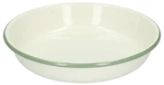 Bord pasta, emaille, groengrijs/wit,Ø 23 cm