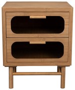 Dutchbone Caroun Bamboe Nachtkastje Retro Design - 45x38x54cm.