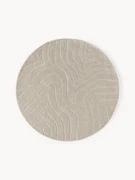Rond wollen vloerkleed Aaron, handgetuft