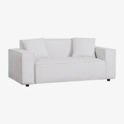 2-zitsbank In Basian Boucléstof Gebroken Wit Chenille - Sklum