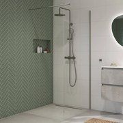Saqu Modulo inloopdouche incl. antikalk 90x210cm geborsteld grijs