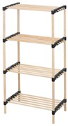 Storage solutions Schoenenrek met 4 schappen 49x28x92,5 cm hout