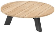 Cosmic loungetafel teak rond 78x25 cm slate antraciet