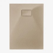 Soho Rechthoekige, Antislip, Extra Vlakke Smc-hars Douchebak Licht Zandbruin & 90 X 70 Cm - Sklum
