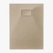 Soho Rechthoekige, Antislip, Extra Vlakke Smc-hars Douchebak Licht Zandbruin & 90 X 70 Cm - Sklum