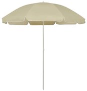 vidaXL Strandparasol 240 cm zandgeel