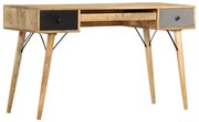 vidaXL Bureau met lades 130x50x80 cm massief mangohout