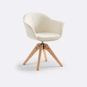 Draaibare bureaustoel in bouclé, Melona