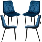 Set 4 Fluwelen Lyke Stoelen