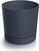 Prosperplast Tubo P Bloempot met schotel - Ø 29,2 cm - Antraciet