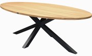 Zanzibar dining tuintafel 220x120 cm ovaal met teak blad