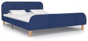 vidaXL Bedframe stof blauw 140x200 cm