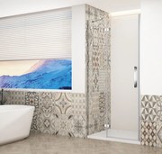 Gelco Trinity douchedeur 80cm links met helder glas chroom