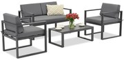 Aluminium tuinmeubelset Merlo Garden Point antraciet