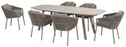 Taste by 4 Seasons Owen tuinset Cloud met Manolo tuintafel met geprint keramisch blad 240 x 103 cm * Sale *  Tuinset    antraciet weerbestendig