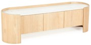 Eleonora Don Tv-meubel Eiken Met Wit Marmer 160 Cm - 165x45x50cm.