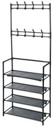 Storage solutions Kledingrek met 4 schappen 60x26x155 cm