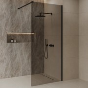 Best Design Dalis inloopdouche 80cm zwart met mokka glas