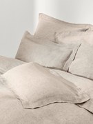 Linnen dekbedovertrek Linna met bies