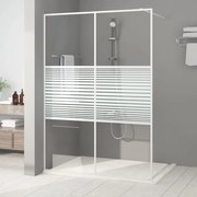 vidaXL Inloopdouchewand 140x195 cm transparant ESG-glas wit