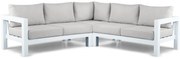 Hoek loungeset 5 personen Aluminium Wit Lifestyle Garden Furniture Luca