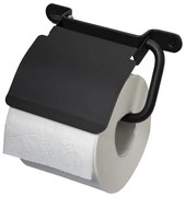 Haceka Ixi Toiletrolhouder met Klep Mat Zwart RVS 1208509