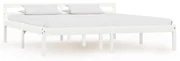 vidaXL Bedframe massief grenenhout wit 180x200 cm