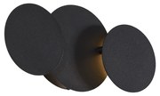 Moderne wandlamp zwart incl. LED 3-staps dimbaar 3-lichts- Sunrise Modern rond Binnenverlichting Lamp
