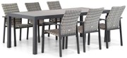 Tuinset 6 personen 220 cm Wicker Grijs Lifestyle Garden Furniture Upton/Residence