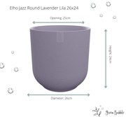 Pot Elho Jazz Round Lavender Lilac