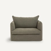 Fauteuil XL in dik stonewashed linnen, Neo Chiquito