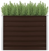 vidaXL Plantenbak verhoogd 100x40x77 cm gegalvaniseerd staal bruin