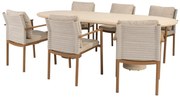 4 Seasons Outdoor Safina tuinset amber met Hampton tafel met blad 240 x 105 cm Tuinset   beige weerbestendig