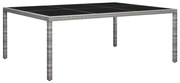 vidaXL Tuintafel 200x150x74 cm poly rattan grijs