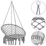 vidaXL Hangstoel 80 cm grijs
