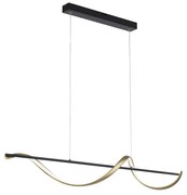 Eettafel / Eetkamer Smart hanglamp antraciet met goud incl. LED dimbaar in kelvin - Marianne Modern Binnenverlichting Lamp