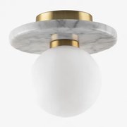 Eustace Plafondlamp Van Marmer En Glas Marmer - Sklum