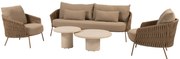 Hampton Molina stoel bank loungeset 5 delig mortex amber 4 Seasons Outdoor