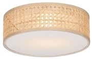 Smart plafondlamp rotan 30 cm incl. Wifi A60 - Tromma E27 rond Binnenverlichting Lamp