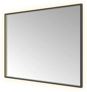 Hotbath &More Square rechthoekige spiegel 100x80cm geborsteld zwart PVD