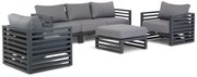 Stoel en Bank Loungeset 5 personen Aluminium Grijs Santika Furniture Santika Jaya