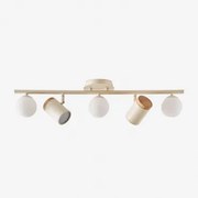 Draaibare Plafondlamp Met 5 Lichtpunten In Amaranto-ijzer Tapioca Beige - Sklum