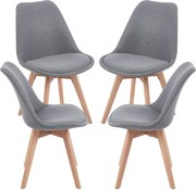 Set 4 Synk Stoffen Stoelen