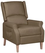 vidaXL Fauteuil verstelbaar stof taupe