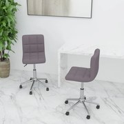 vidaXL Eetkamerstoelen draaibaar 2 st stof taupe