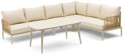Hoek loungeset 5 personen Aluminium/wicker Taupe Coco Ibiza
