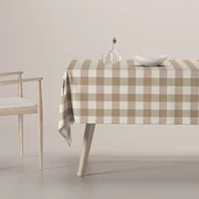 Dekoria Rechthoekig tafelkleed, wit-beige geruit, 130 x 160 cm